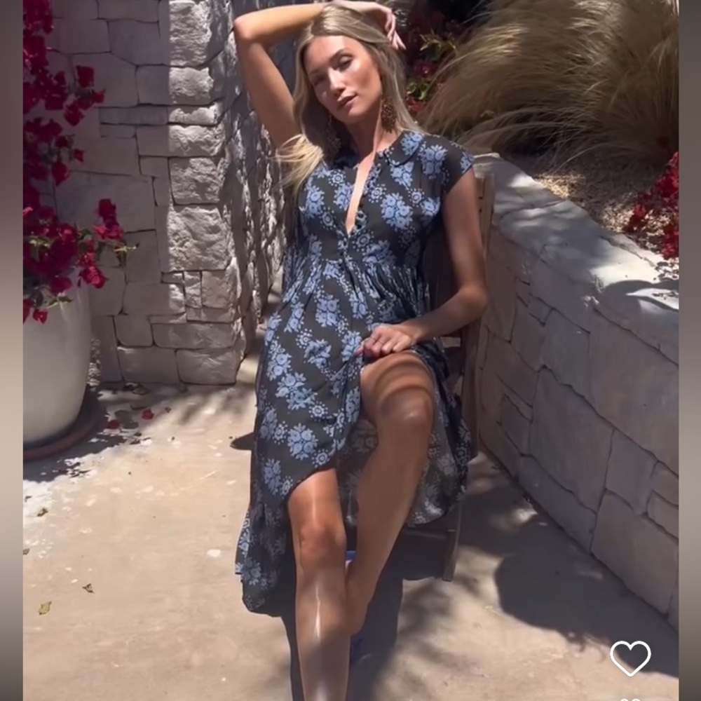 Novella Royale Jamie Midi Dress in Indigo Moonrise